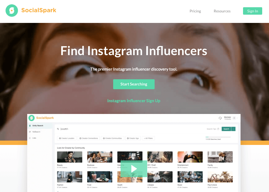 Social Spark Influencer marketing platform